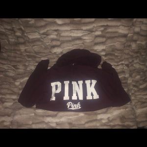 Half zip pink hoodie
